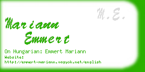 mariann emmert business card